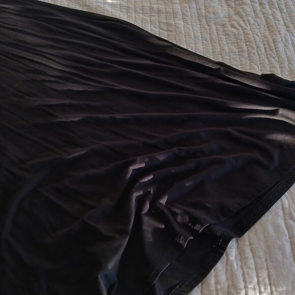 Black Halter Sun Maxi Dress w/ Cups Stretch Lightweight Loose Summer Womens 10 - Picture 7 of 8